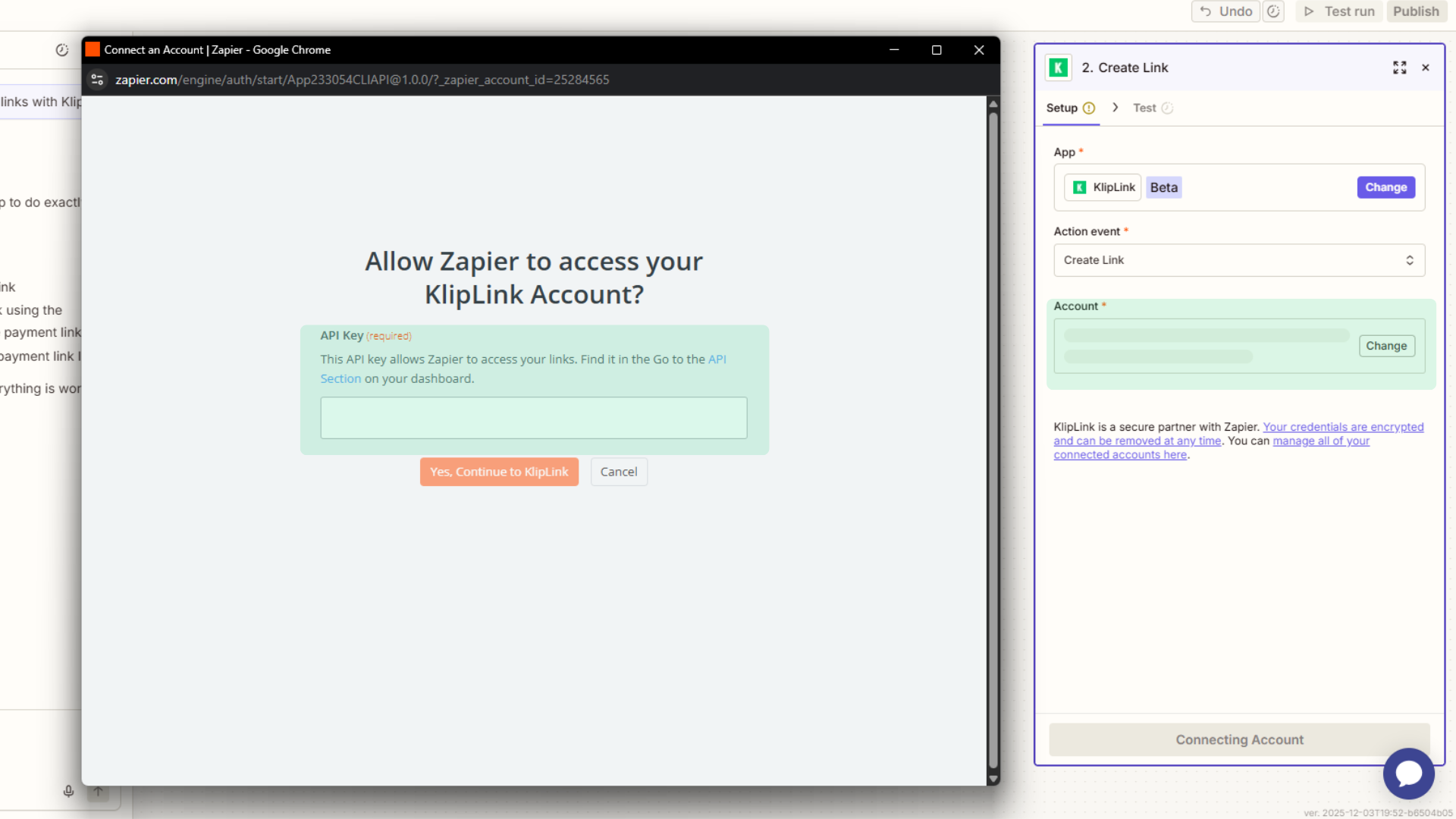 Connect KlipLink to Zapier